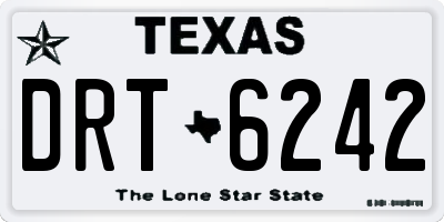 TX license plate DRT6242