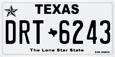 TX license plate DRT6243