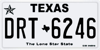 TX license plate DRT6246