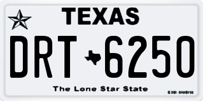 TX license plate DRT6250