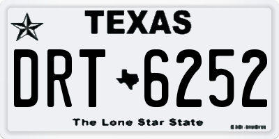 TX license plate DRT6252