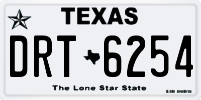 TX license plate DRT6254