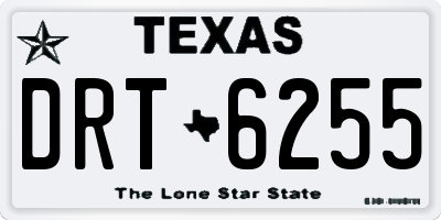 TX license plate DRT6255