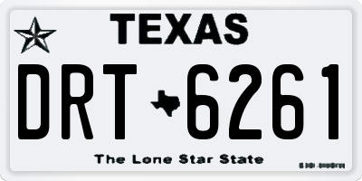 TX license plate DRT6261