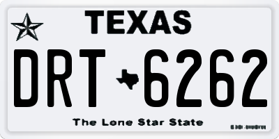 TX license plate DRT6262