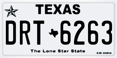 TX license plate DRT6263