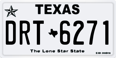 TX license plate DRT6271