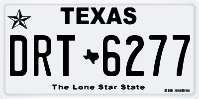 TX license plate DRT6277