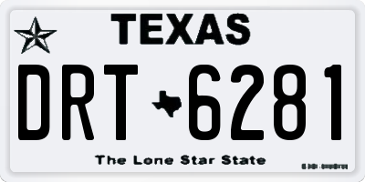 TX license plate DRT6281