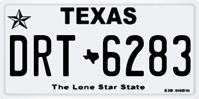 TX license plate DRT6283