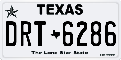 TX license plate DRT6286
