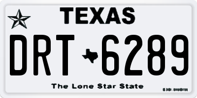 TX license plate DRT6289