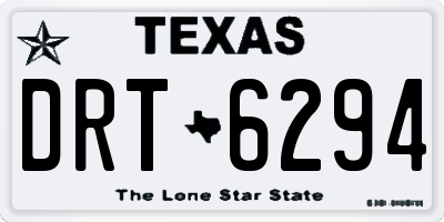 TX license plate DRT6294