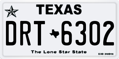 TX license plate DRT6302
