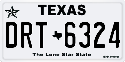 TX license plate DRT6324