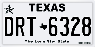 TX license plate DRT6328