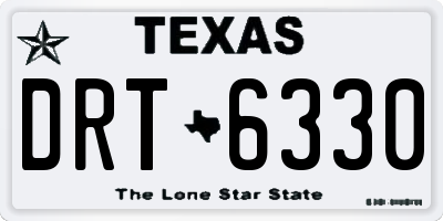 TX license plate DRT6330