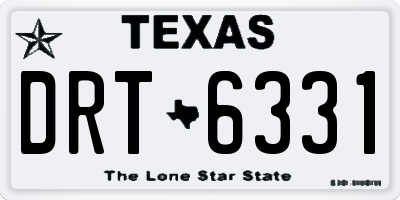 TX license plate DRT6331