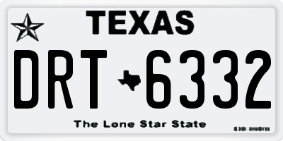TX license plate DRT6332