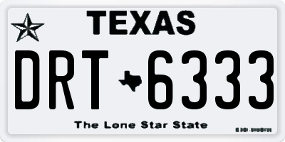 TX license plate DRT6333