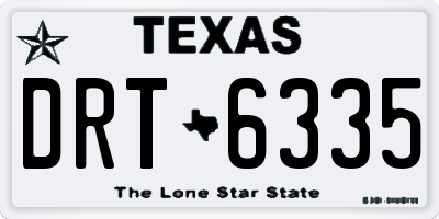 TX license plate DRT6335