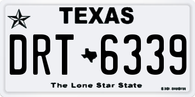 TX license plate DRT6339