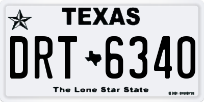 TX license plate DRT6340