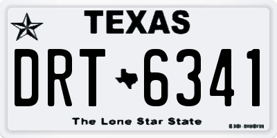 TX license plate DRT6341