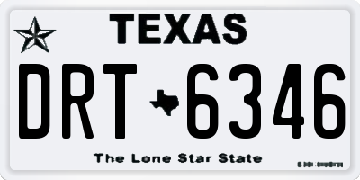 TX license plate DRT6346