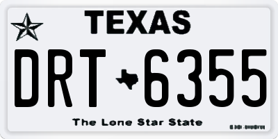 TX license plate DRT6355