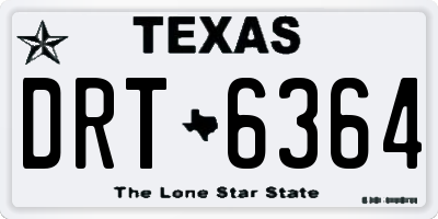 TX license plate DRT6364