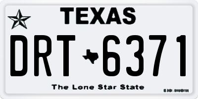 TX license plate DRT6371
