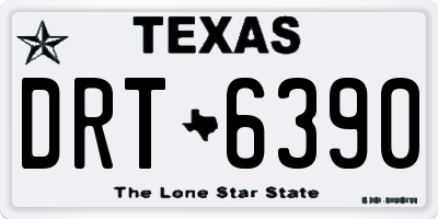 TX license plate DRT6390