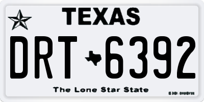 TX license plate DRT6392
