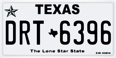 TX license plate DRT6396