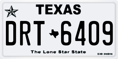 TX license plate DRT6409