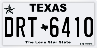 TX license plate DRT6410