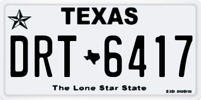 TX license plate DRT6417