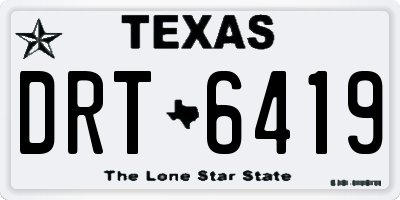 TX license plate DRT6419