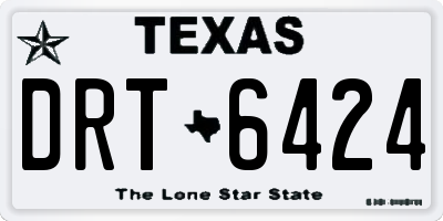 TX license plate DRT6424