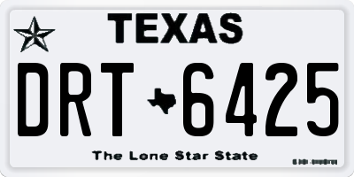 TX license plate DRT6425