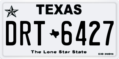 TX license plate DRT6427