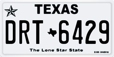 TX license plate DRT6429