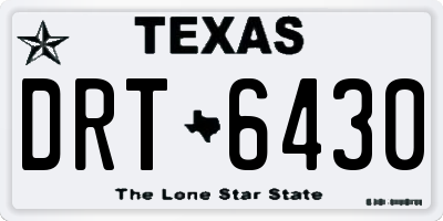 TX license plate DRT6430