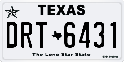TX license plate DRT6431