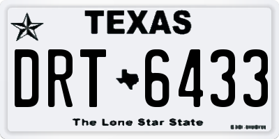TX license plate DRT6433