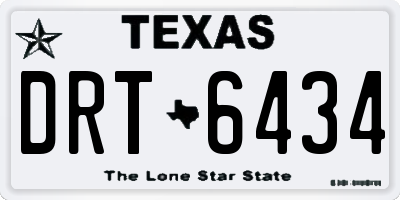 TX license plate DRT6434