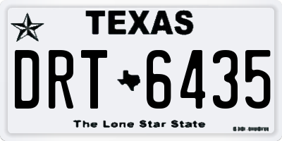 TX license plate DRT6435