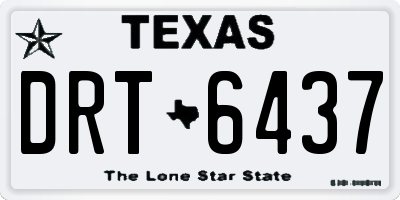 TX license plate DRT6437