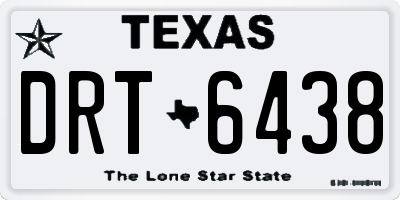 TX license plate DRT6438